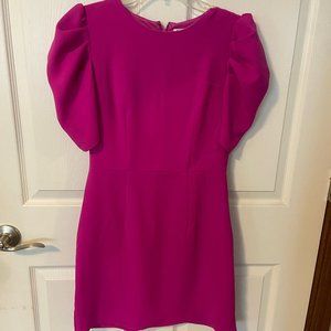 Pink Ruffled Sleeve Mini Dress